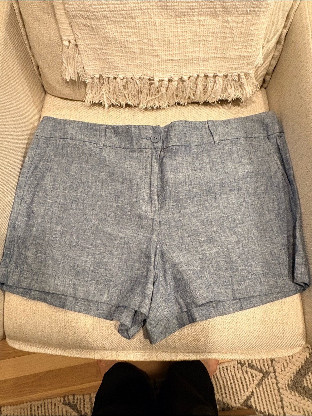 LOFT Chambray Linen-blend Shorts NWT